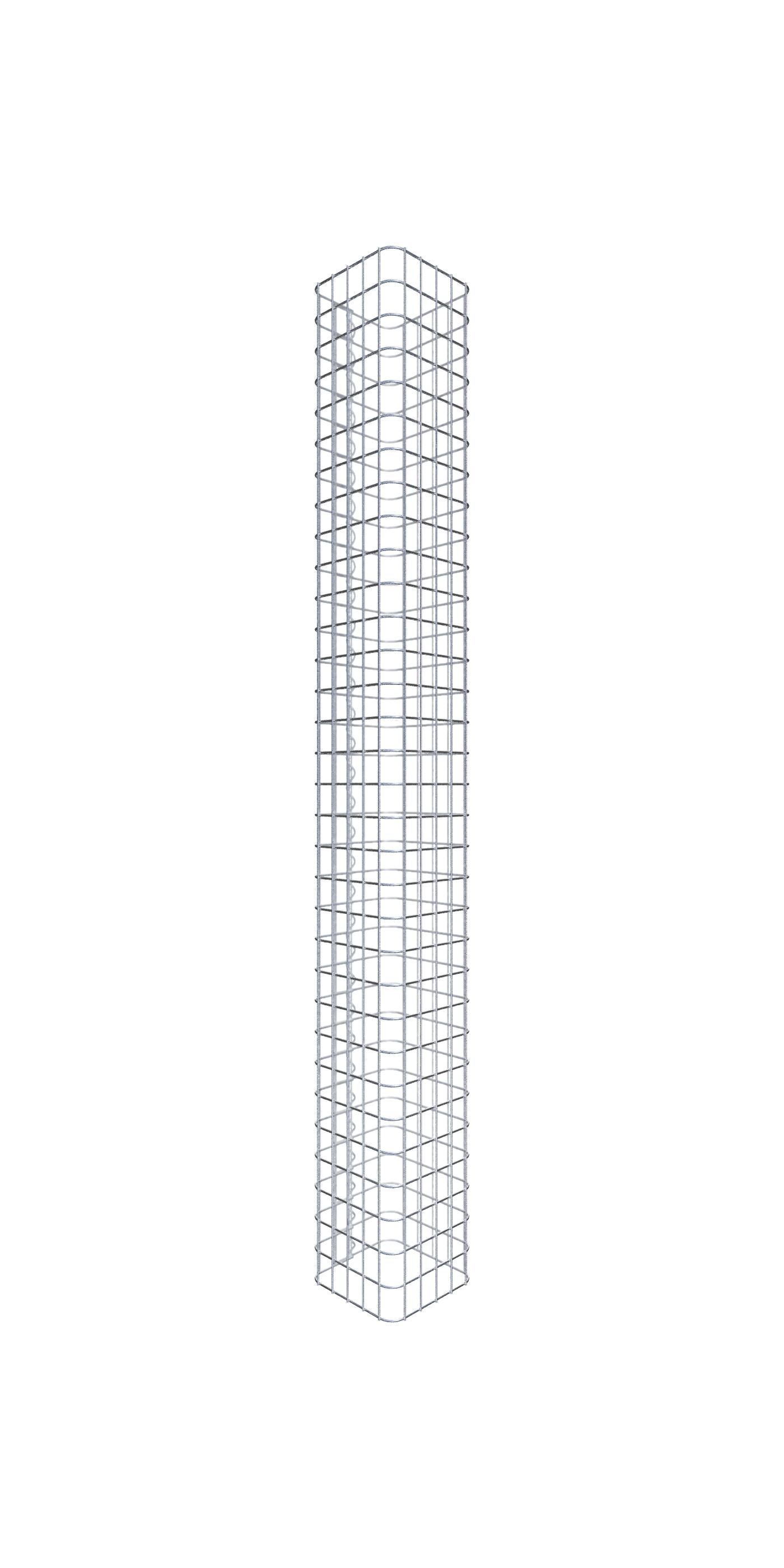 Kolumna gabionowa kątowa 27 cm x 27 cm, wysokość 160 cm, MW 5 cm x 5 cm