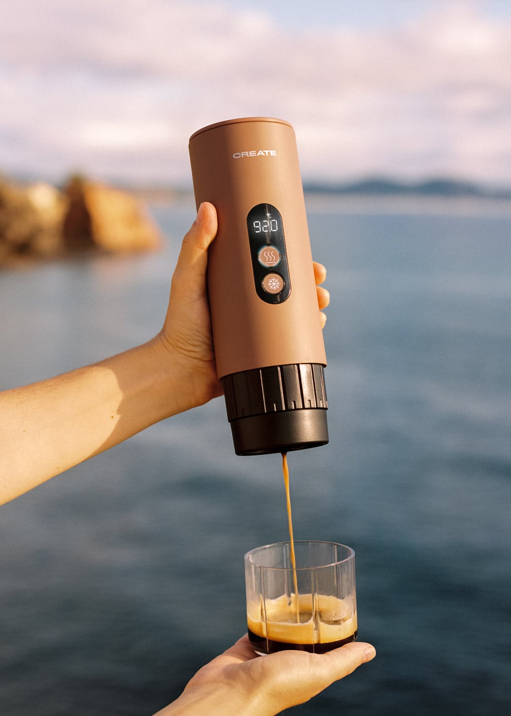 CREATE - THERA MOVE - Cafetière espresso portable 15 bars pour capsules et café moulu- Moka - 2