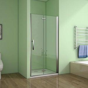Aica Porte De Douche 90x185cm Porte De Douche Pivotante Et Pliante Verre Anticalcaire