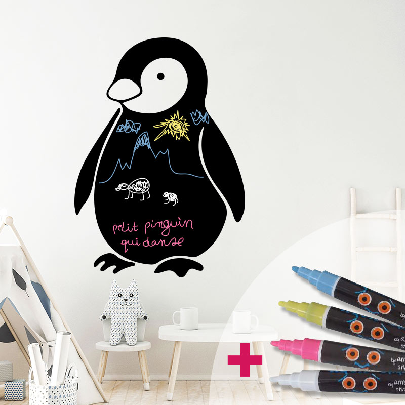 Vinilo pizarra alca + 4 tizas liquidas - adhesivo de pared - revestimiento sticker mural decorativo - 35x25cm