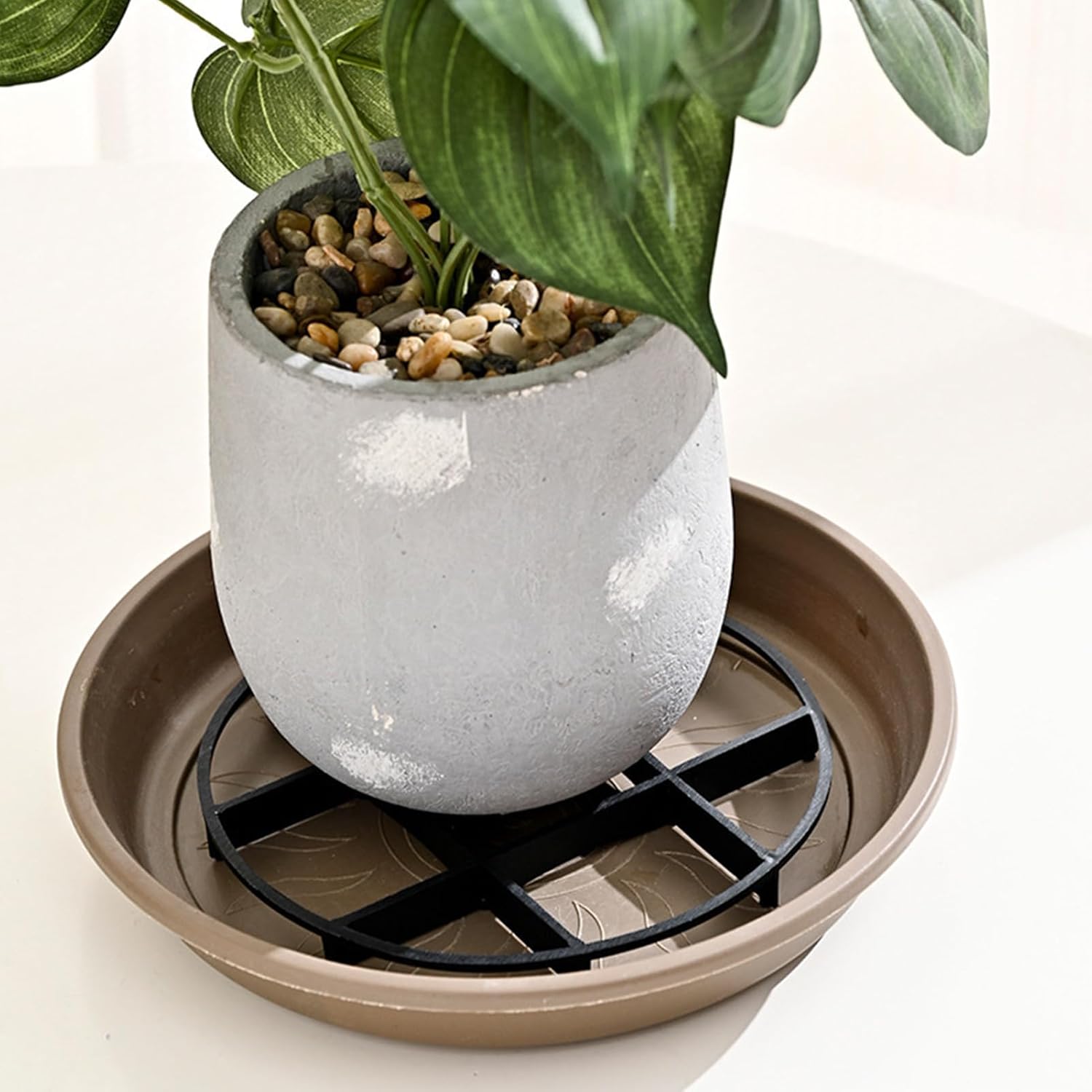 (12 cm) Pacote com 20 Niveladores para Vasos de Plantas, Suportes de Drenagem para Vasos Redondos, Elevadores para Vasos de Flores, Suporte para - 7