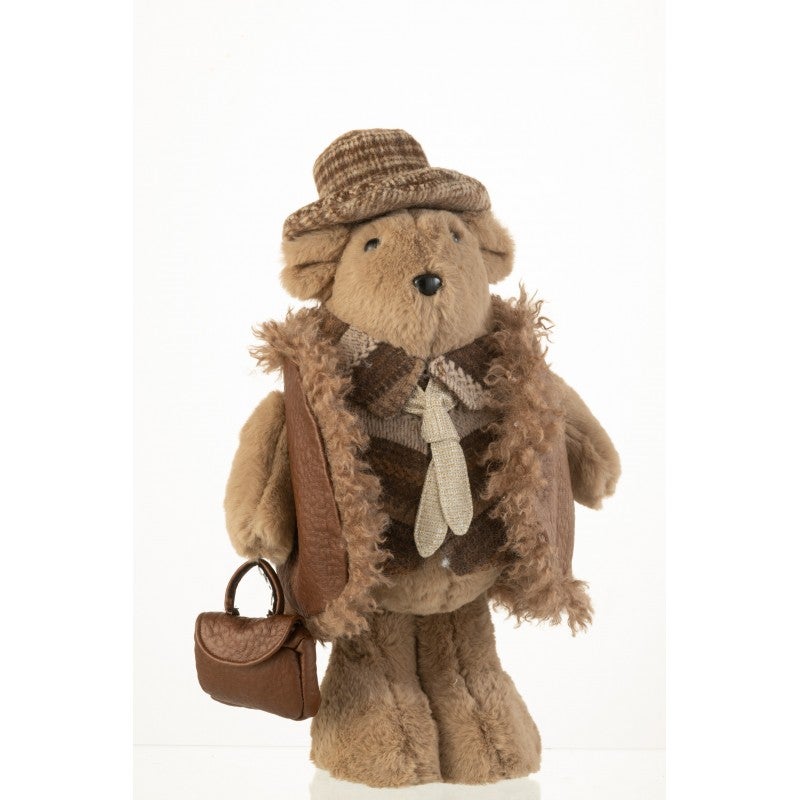 Oso Con Bolso De Mano En Beige De 23x17x36 Cm | Leroy Merlin