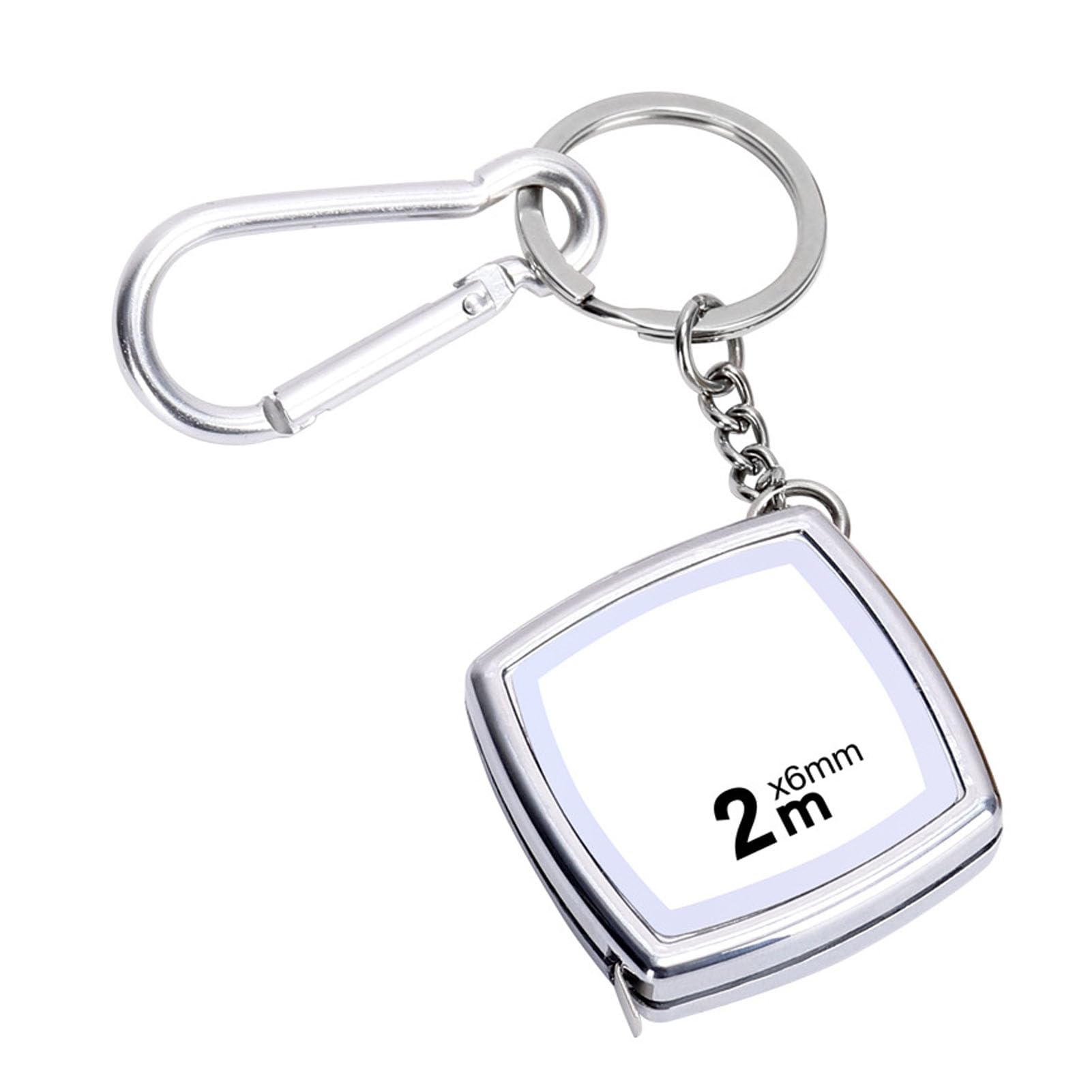 Mini miarka zwijana 2m z brelokiem ABS chromowany i stal węglowa, kompaktowa, codzienny i outdoor – ComfortXL