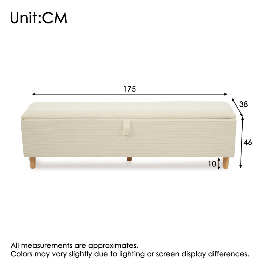 Banc de rangement élégant avec coffre hydraulique, assise confortable et multifonctions pour salon et chambre - 5