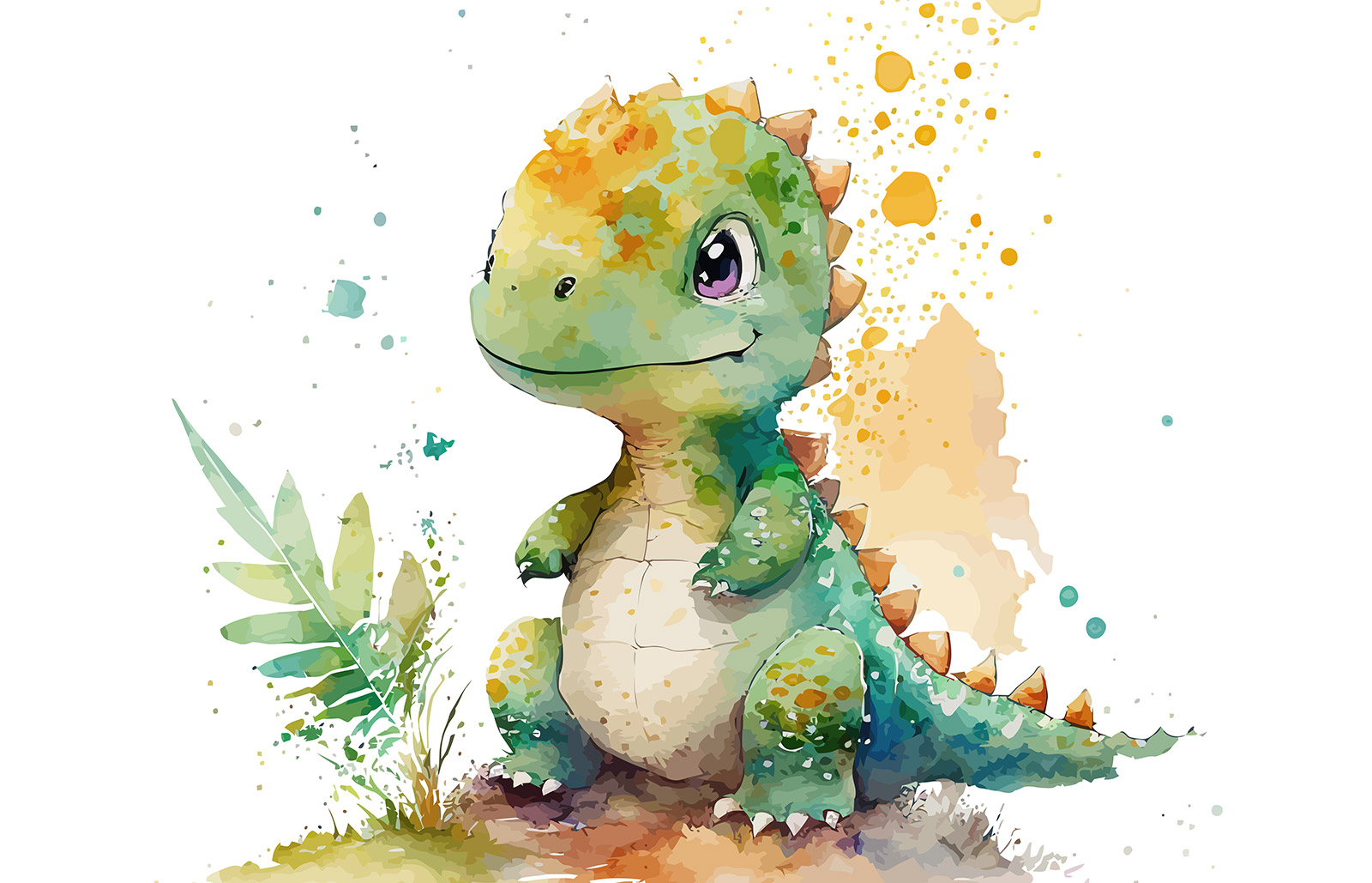 Papel pintado panorámico niños - bebé dinosaurio