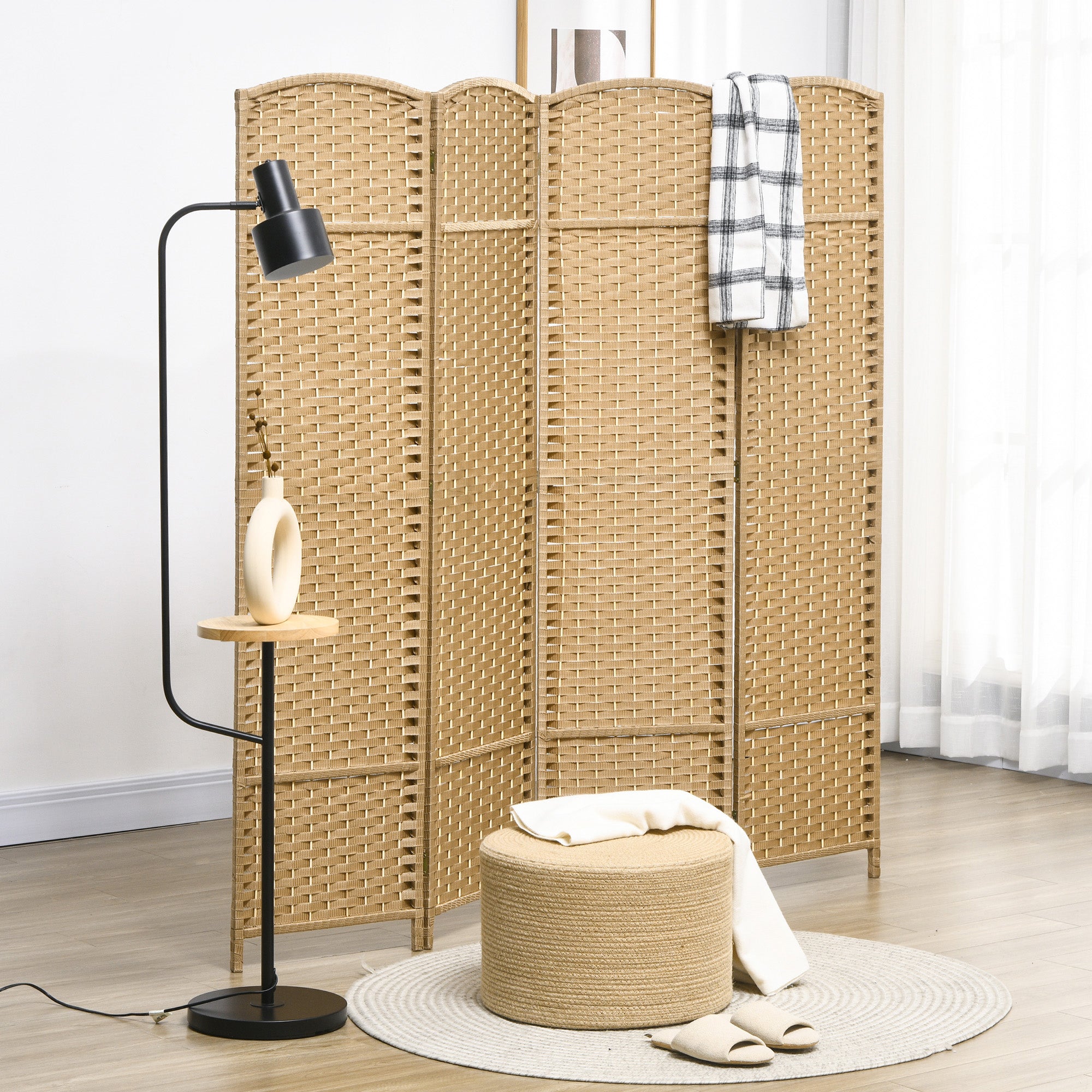 Paravent interieur Bois de pin HOMCOM - 2