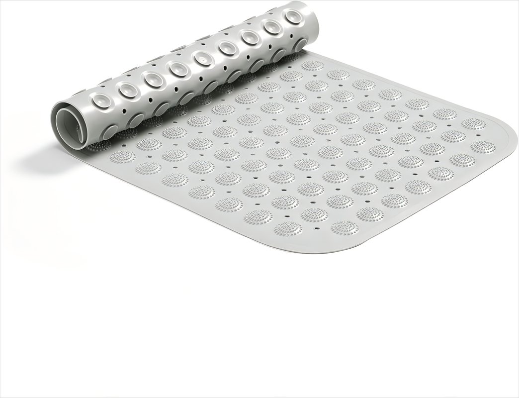 Tappetino per vasca 36x72 cm in PVC trasparente lavabile e antiscivolo