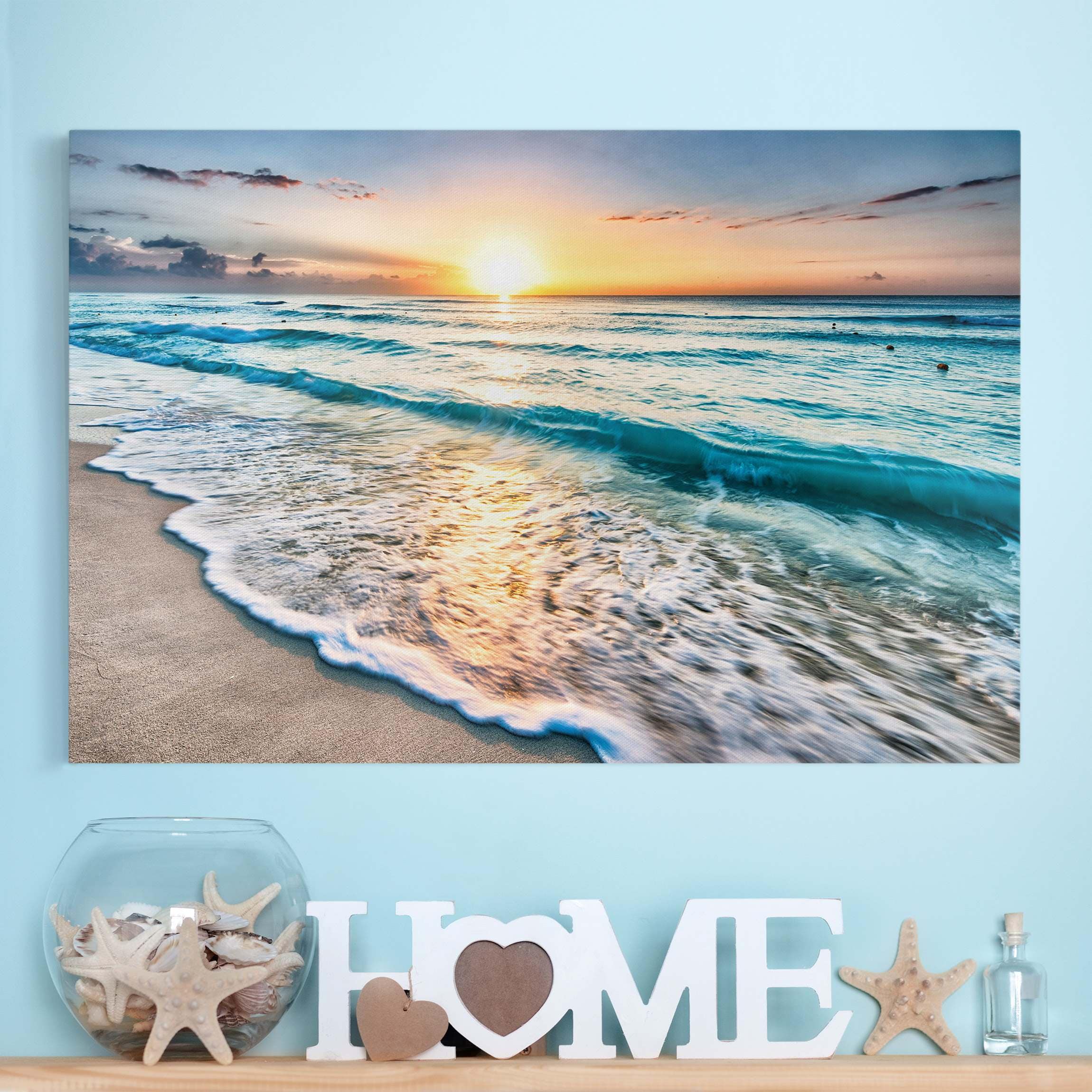 ROM Toile De Coquillage De Plage Toile De Paysage, Peinture Sans Cadre
