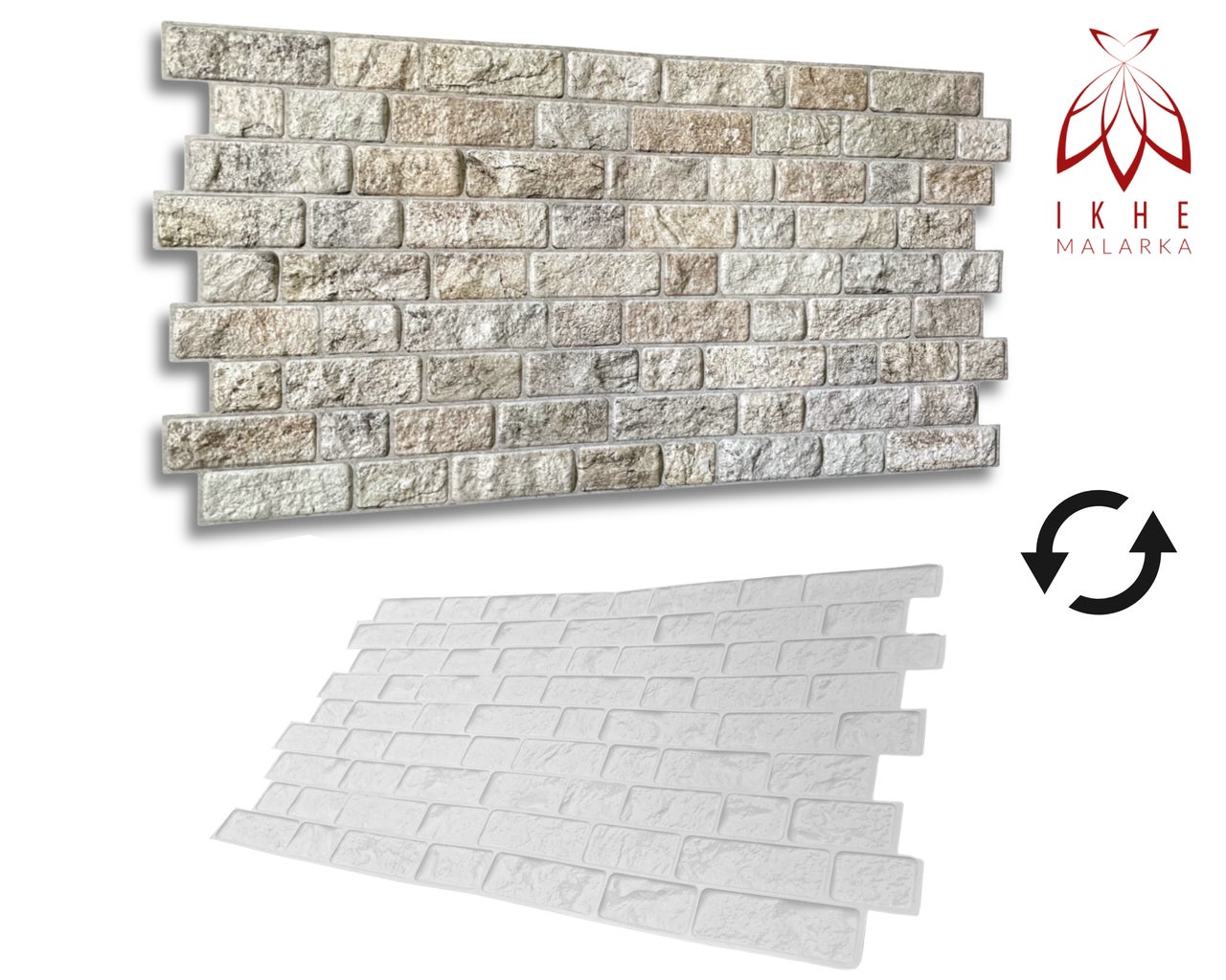 10 pièces / 4m² 3D PVC pierre aspect panneaux muraux revêtement mural panneaux de plafond PVC revêtement carreaux imitation Brick Stone Beige - 6