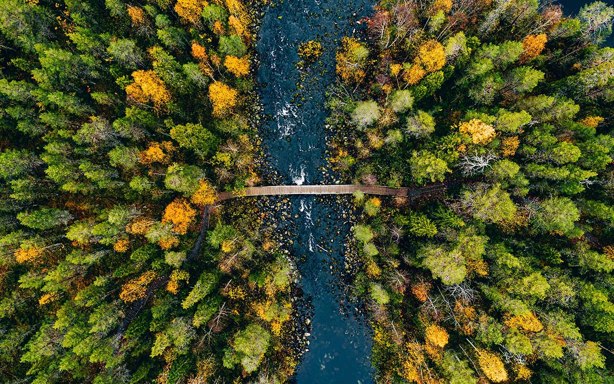 Cuadro puente del río... - 80x50cm - made in france