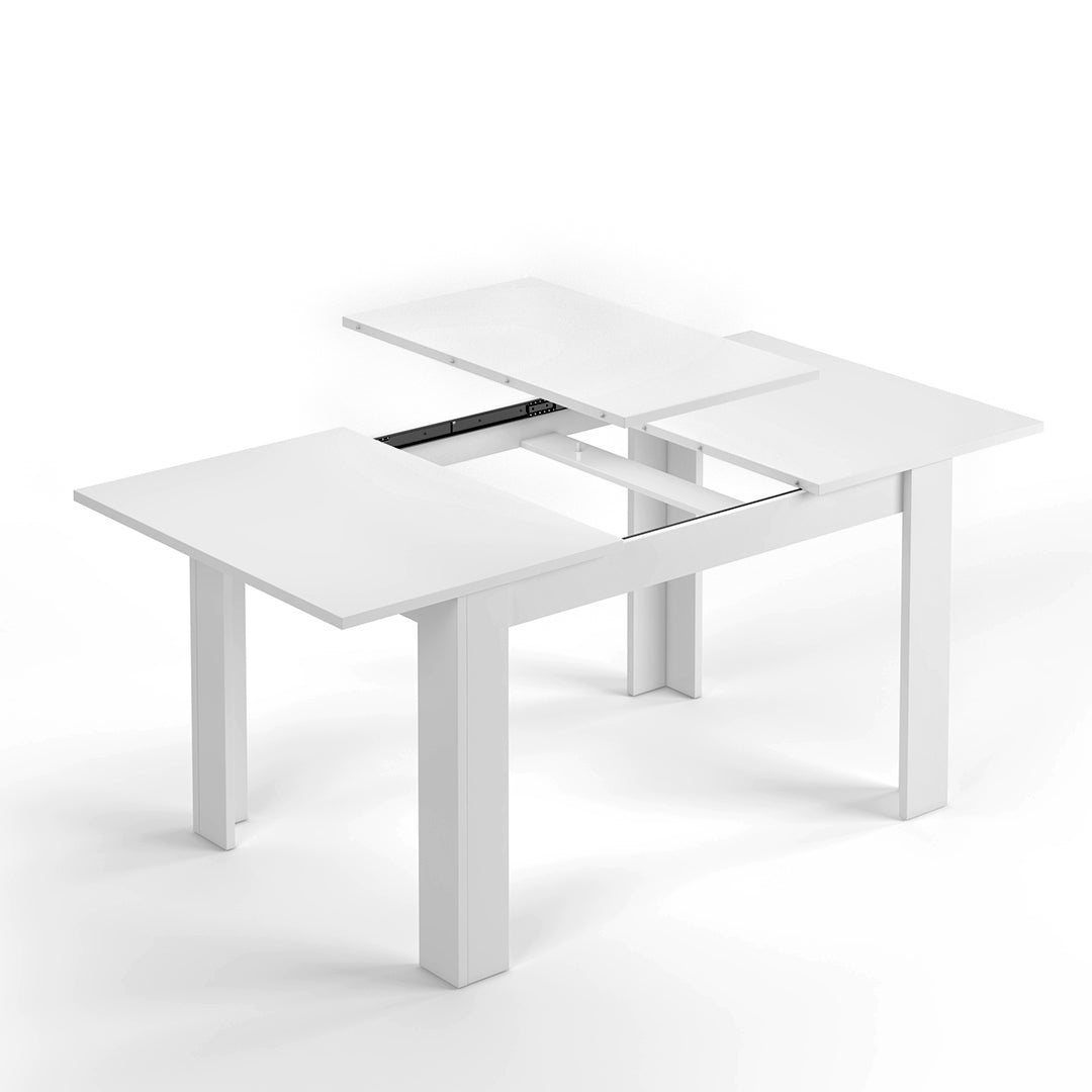 Table à manger THEA extensible L140/190cm - Blanc brillant - 2
