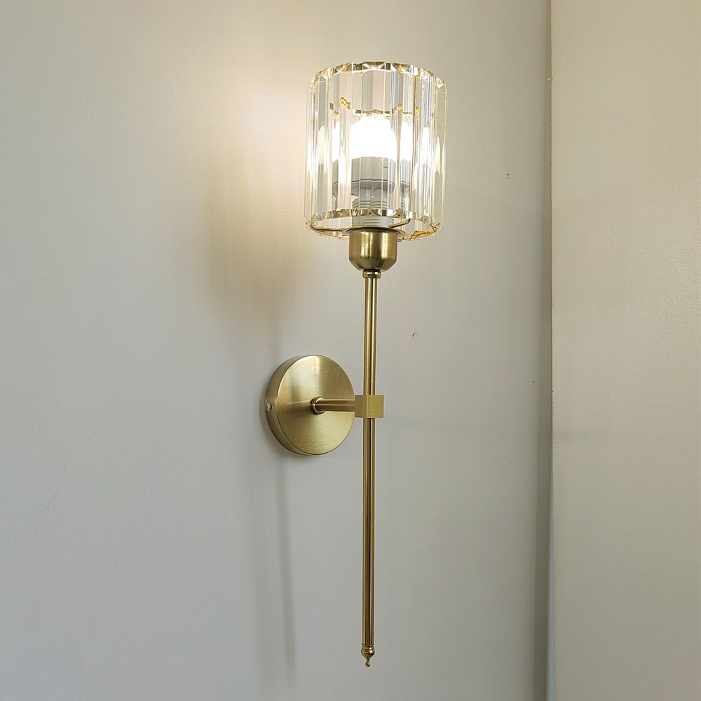 1 sztuka Przezroczysta złota kryształowa lampa ścienna z pilotem, lampka nocna, z żarówką ładującą RGBCW, odpowiednia do biura i kuchni - 9