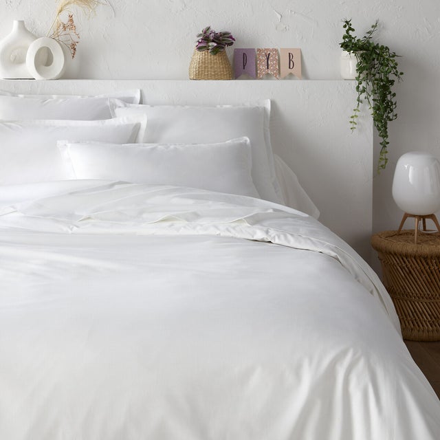 Housse de couette en percale de coton Scenario - Blanc - 260 x 240 cm
