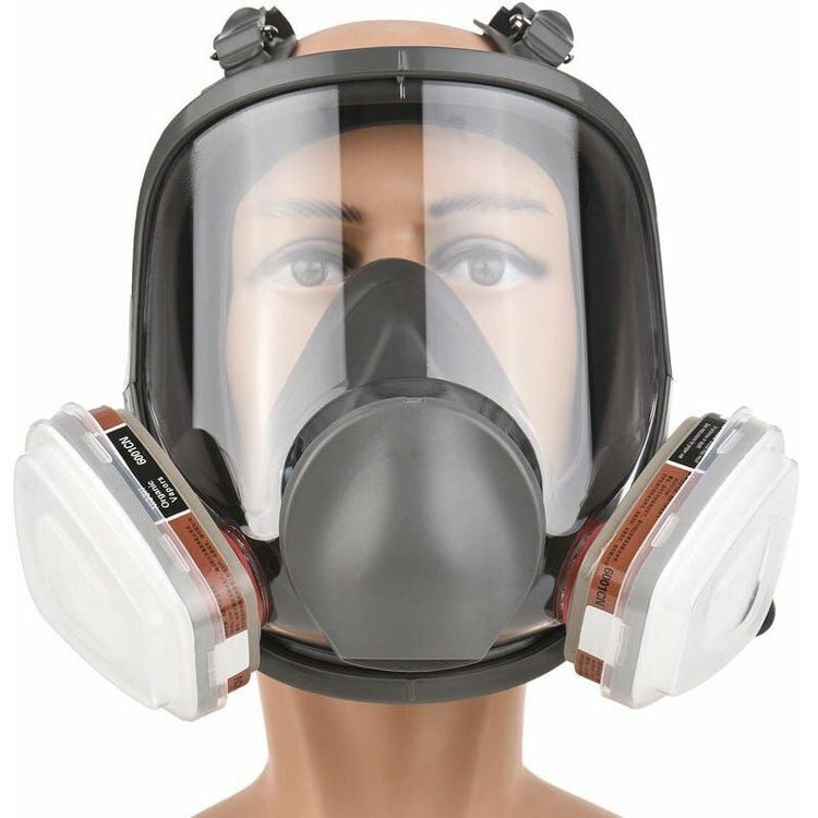 Masque complet 16 en 1 masque complet en silicone masque complet + boîte à filtre filtre en coton ensemble de 7 pièces - 3
