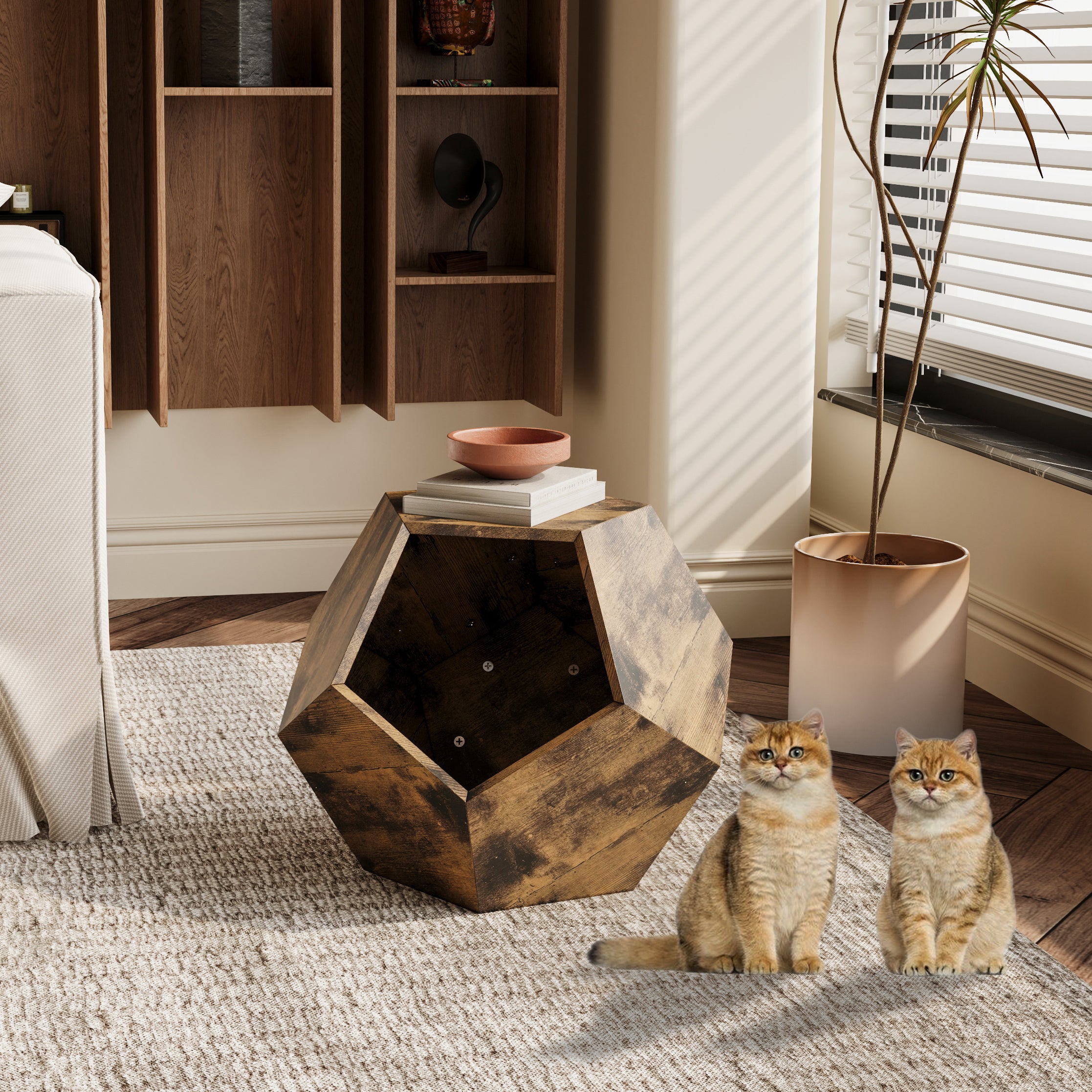 Transporteur pour chat table d'appoint 66 cm multifonctionnel MDF ...
