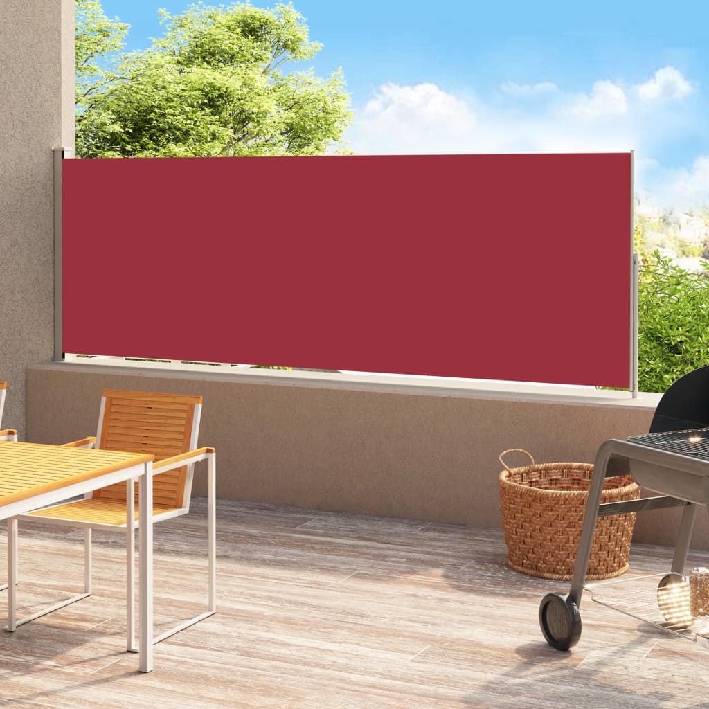 Maison exclusive - toldo lateral retráctil de jardín rojo 180x500 cm
