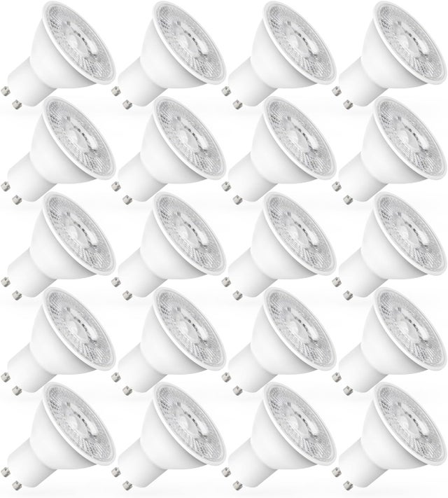 Ampoule LED GU10 5W équivalente à 50W, lumière blanche froide 6000K, éclairage écoénergétique, non réglable, paquet de 20