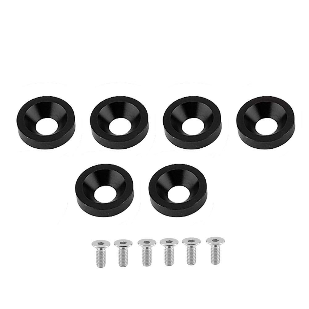 Lot De 6 Vis Hexagonales En Titane Grade 5 M5x16mm Avec Rondelles – Noires, Légères Et Résistantes