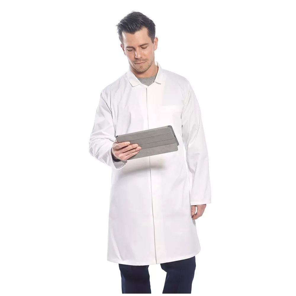 Blouse Homme Agroalimentaire 1 poche Portwest Blanc L - 4