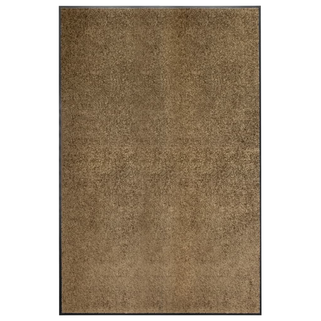 Wycieraczka z możliwością prania, brązowa, 120 x 180 cm vidaXL