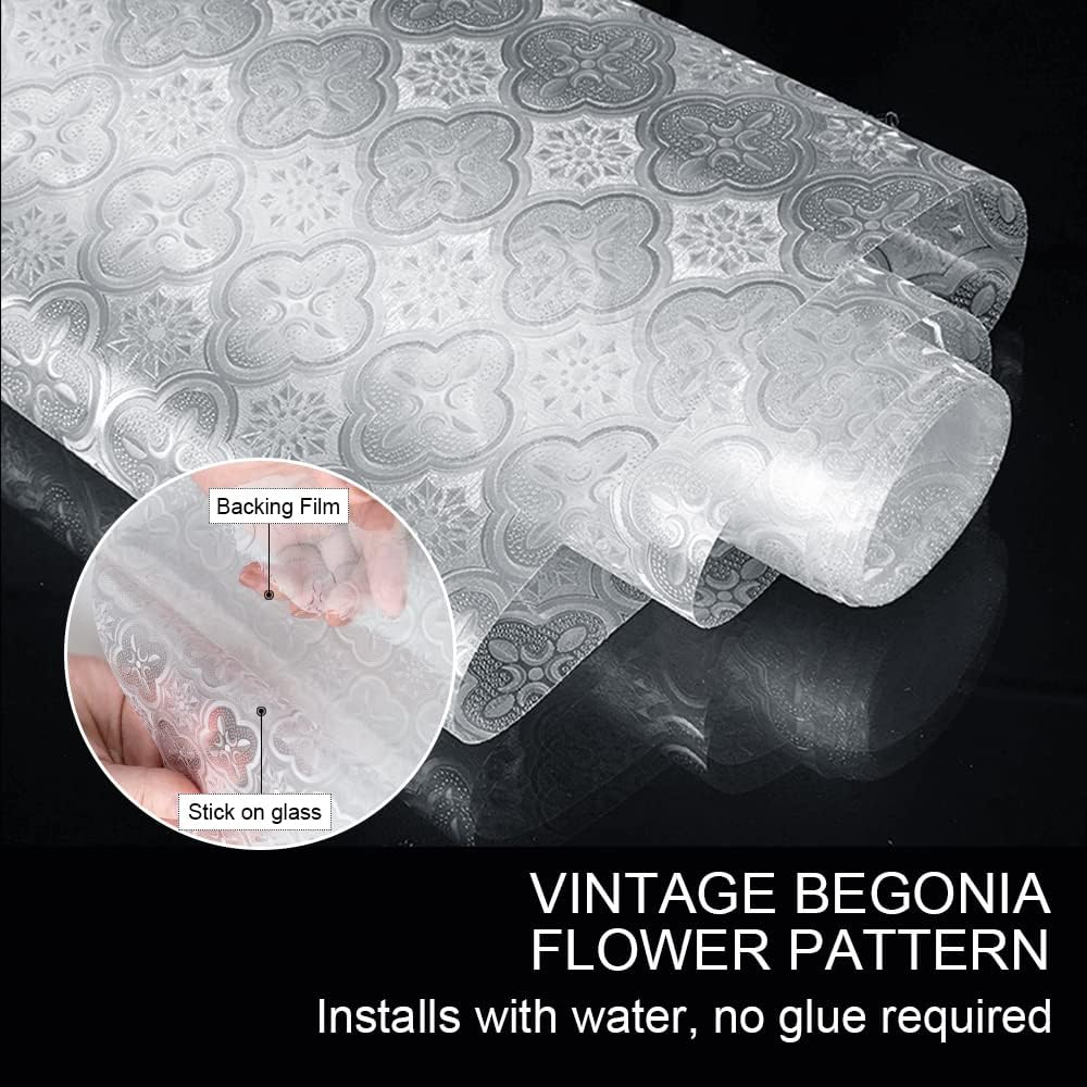 Rabbitgoo Film Fenetre Anti Regard, Film Occultant Fenêtre Blanc Lait 44.5 X200cm, Film Electrostatique Vitre Bon Intimité, Film Opaque Pour Vitre Anti UV Dépoli Pour Salle De Bain Chambre Cuisine