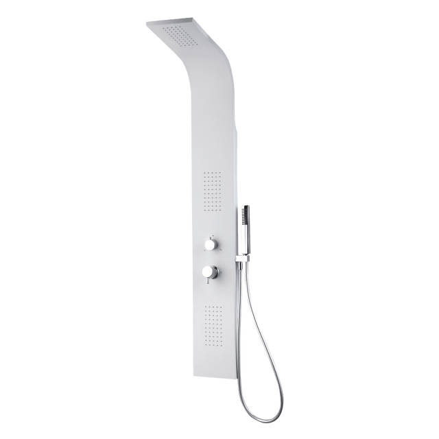 Esseflat panneau de douche hydromassant mécanique blanc mat