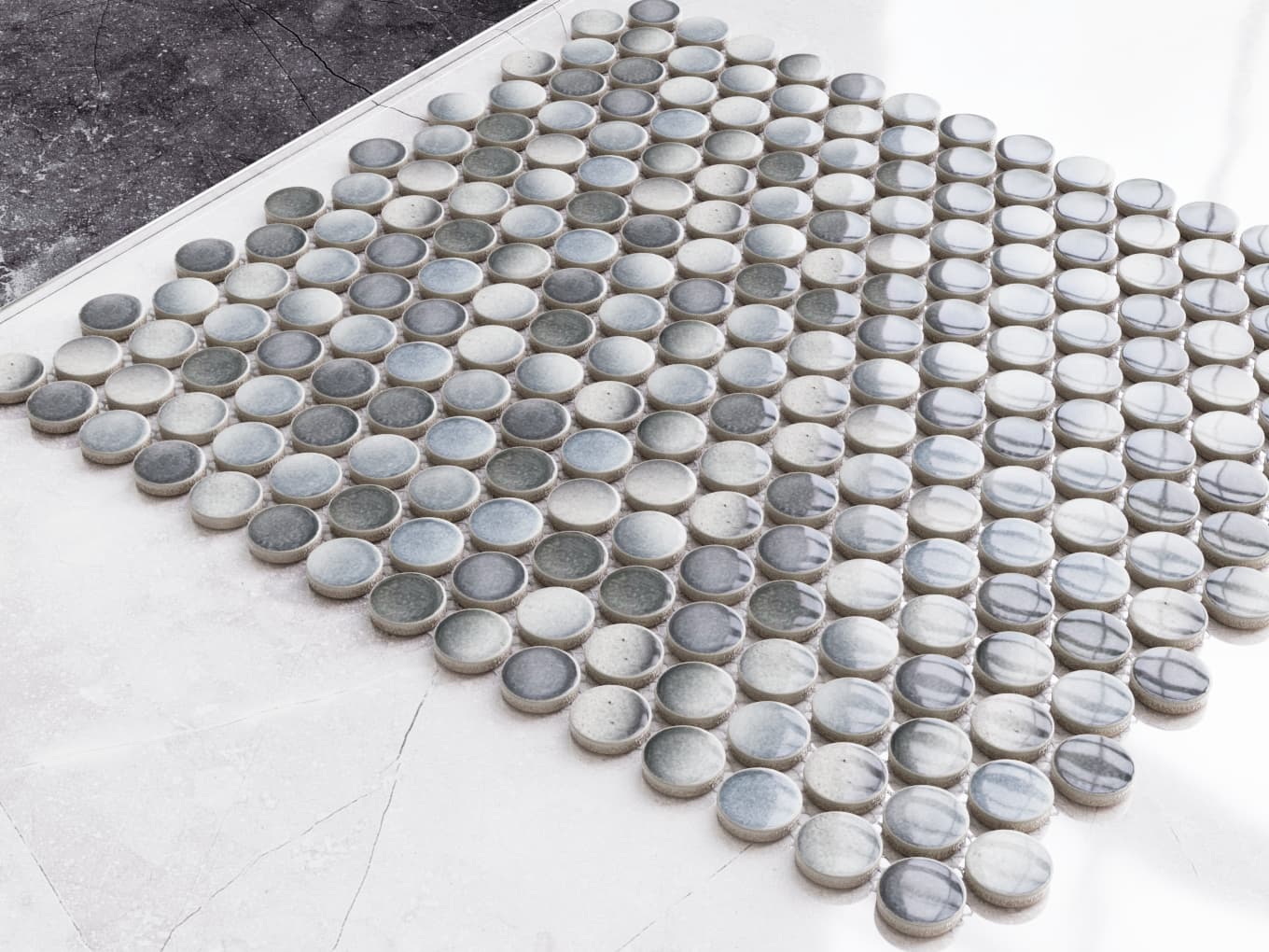 Mosaïque en céramique sur filet pour salle de bain ou cuisine 29.3 x 31.7 cm - Oscar Wilde - 2