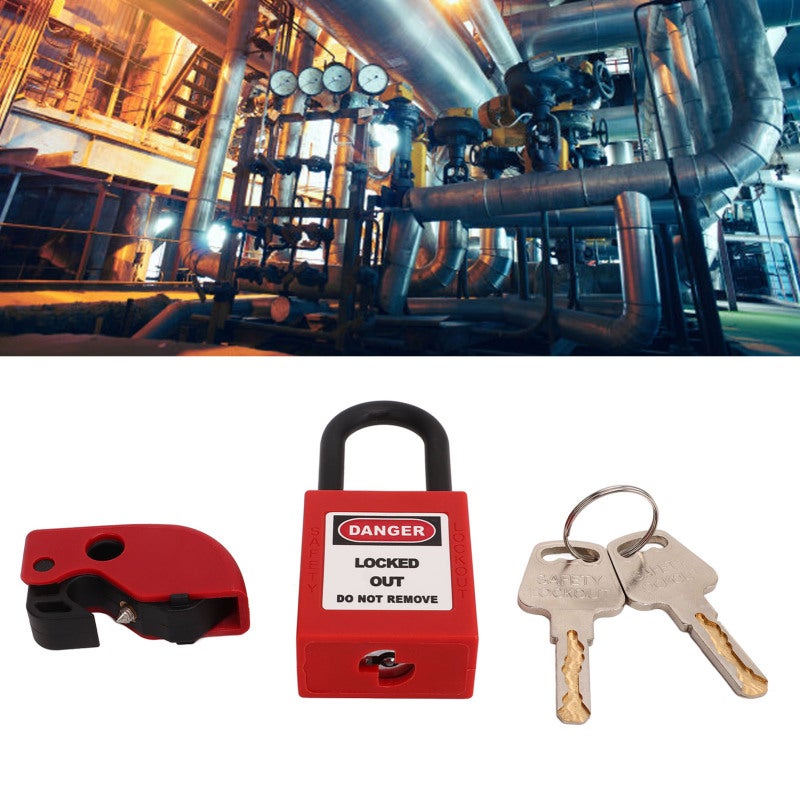 Ensemble De Verrouillage De Disjoncteur, Dispositif Universel De Verrouillage De Disjoncteur Kit Detiquetage De Verrouillage Verrouillage Des Disjoncteurs Pour La Maintenance De Lequipementa 88894623