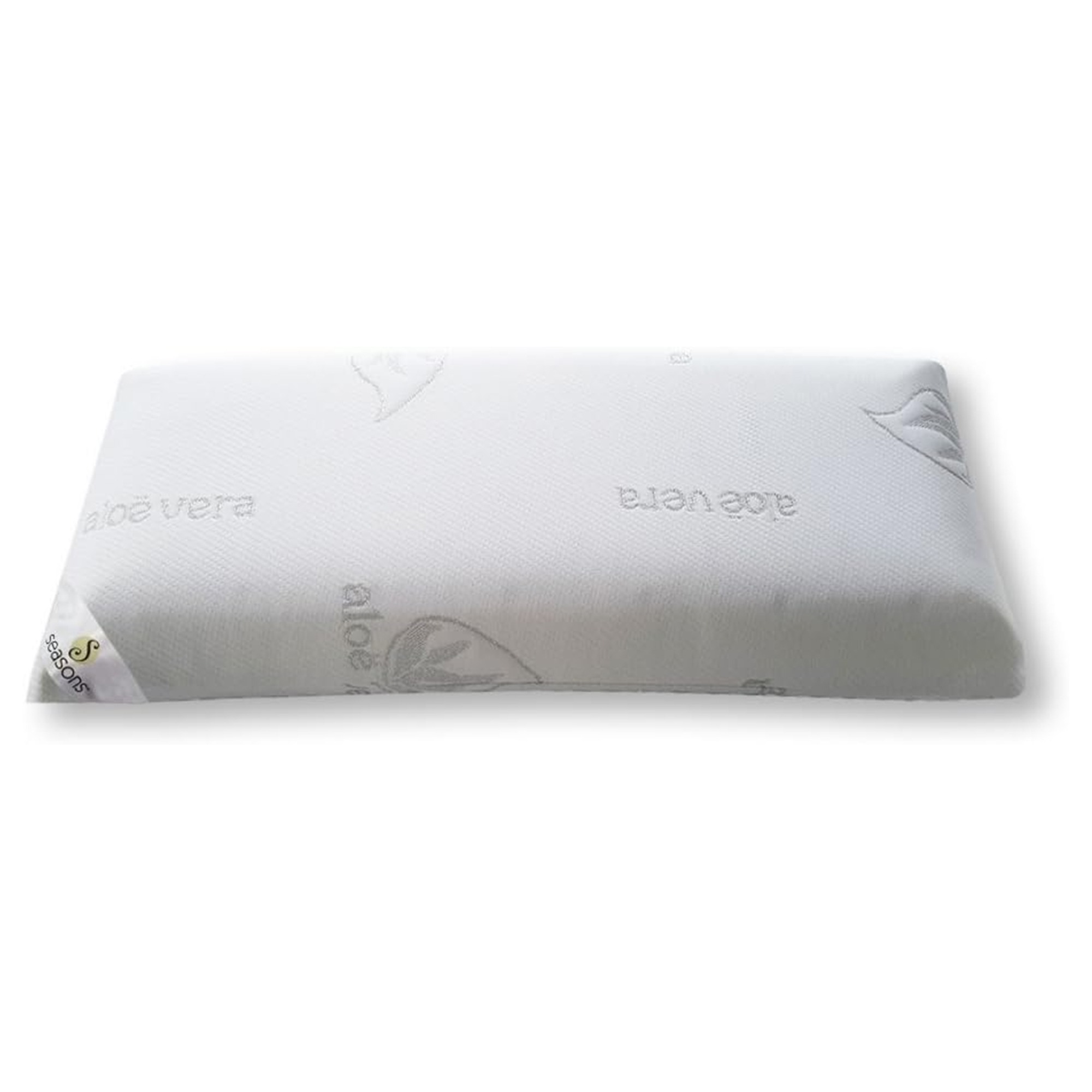Almohada viscoelástica 120 cm, antiácaros y antibacterias, tejido con hilo de plata y aloe vera, tratamiento con limpieza de ozono, hecho en españa