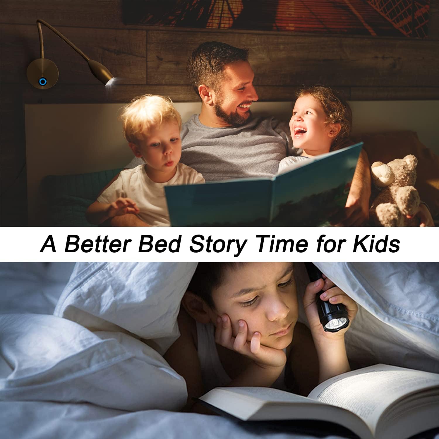 Lampka nocna, lampka do czytania do sypialni, 3W LED z funkcją ściemniania dotykowego (złota, 2 szt.) - 2