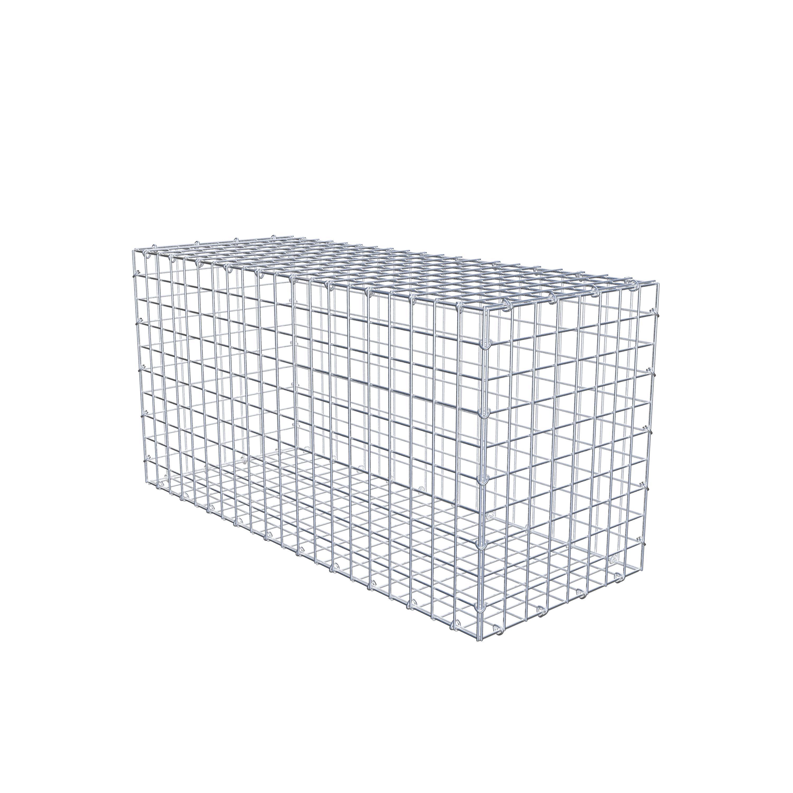 Gavión de acero galvanizado 100x50x40cm (LxAxP), malla 5 x 5cm, Anillo en C, jaula metálica para muro o jardín - 7
