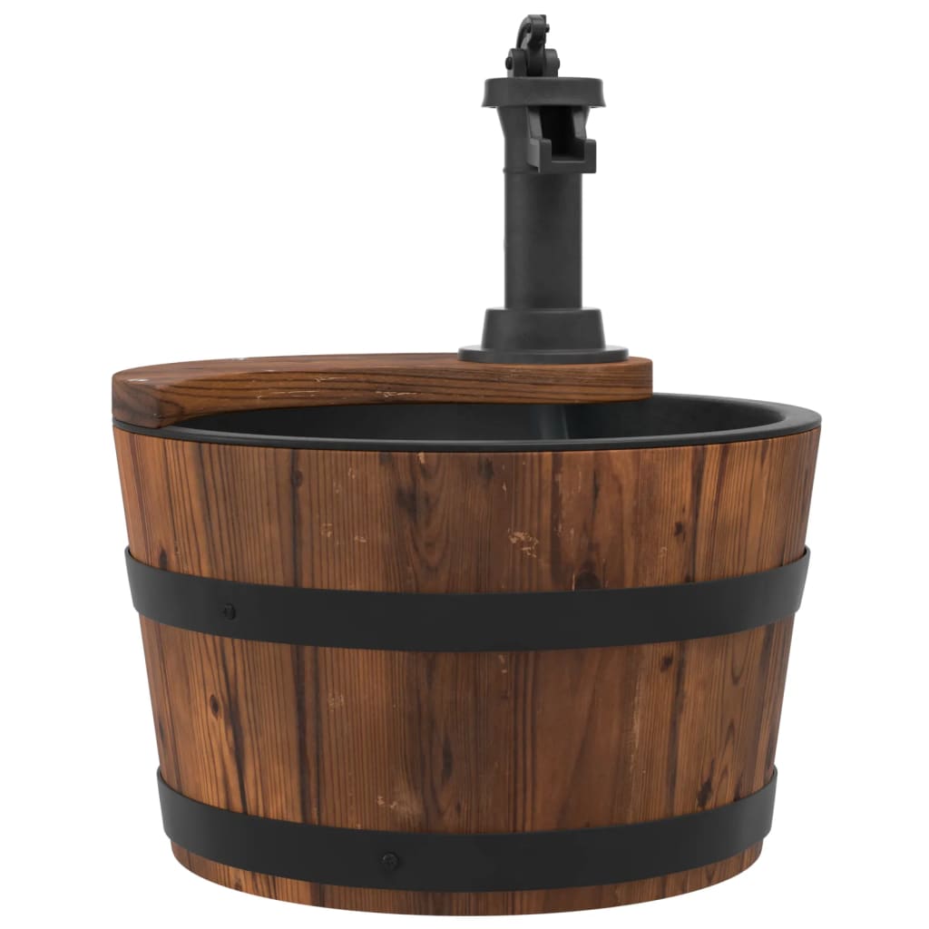 vidaXL Fontaine à Eau avec Pompe 44,5x44,5x58 cm Bois de Sapin Massif, Jeu d'eau, Fontaine, Fontaine d'eau de Jardin, Jeu d'eau de Jardin