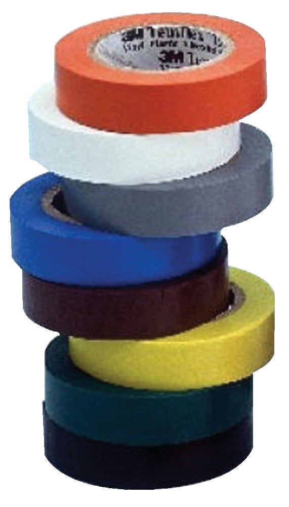 Ruban adhésif PVC pour cable électrique - L 15mm - Long 10m jaune