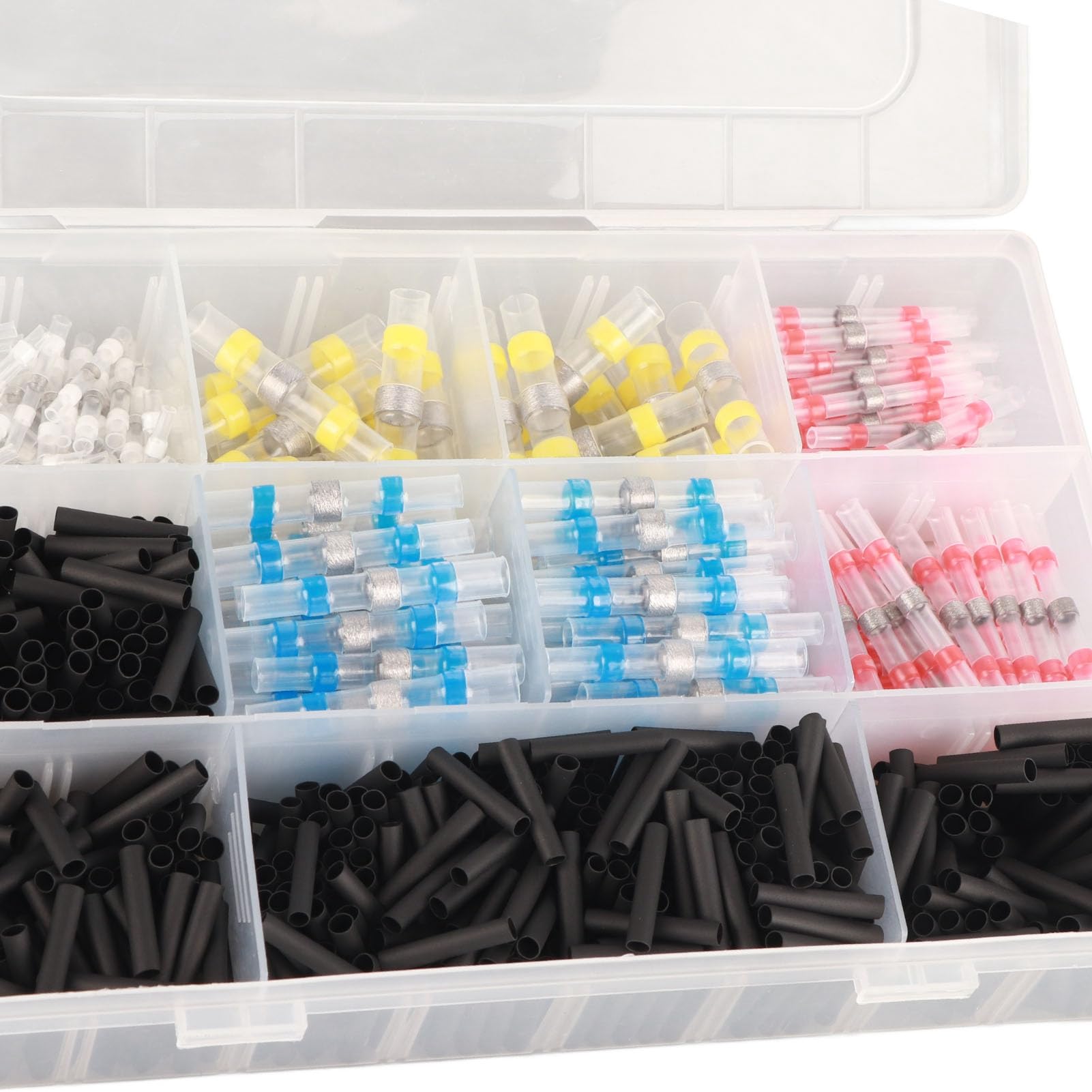 800 pezzi terminale di testa filo impermeabile saldatura sigillo termorestringente tubo connettore trasparente - 5