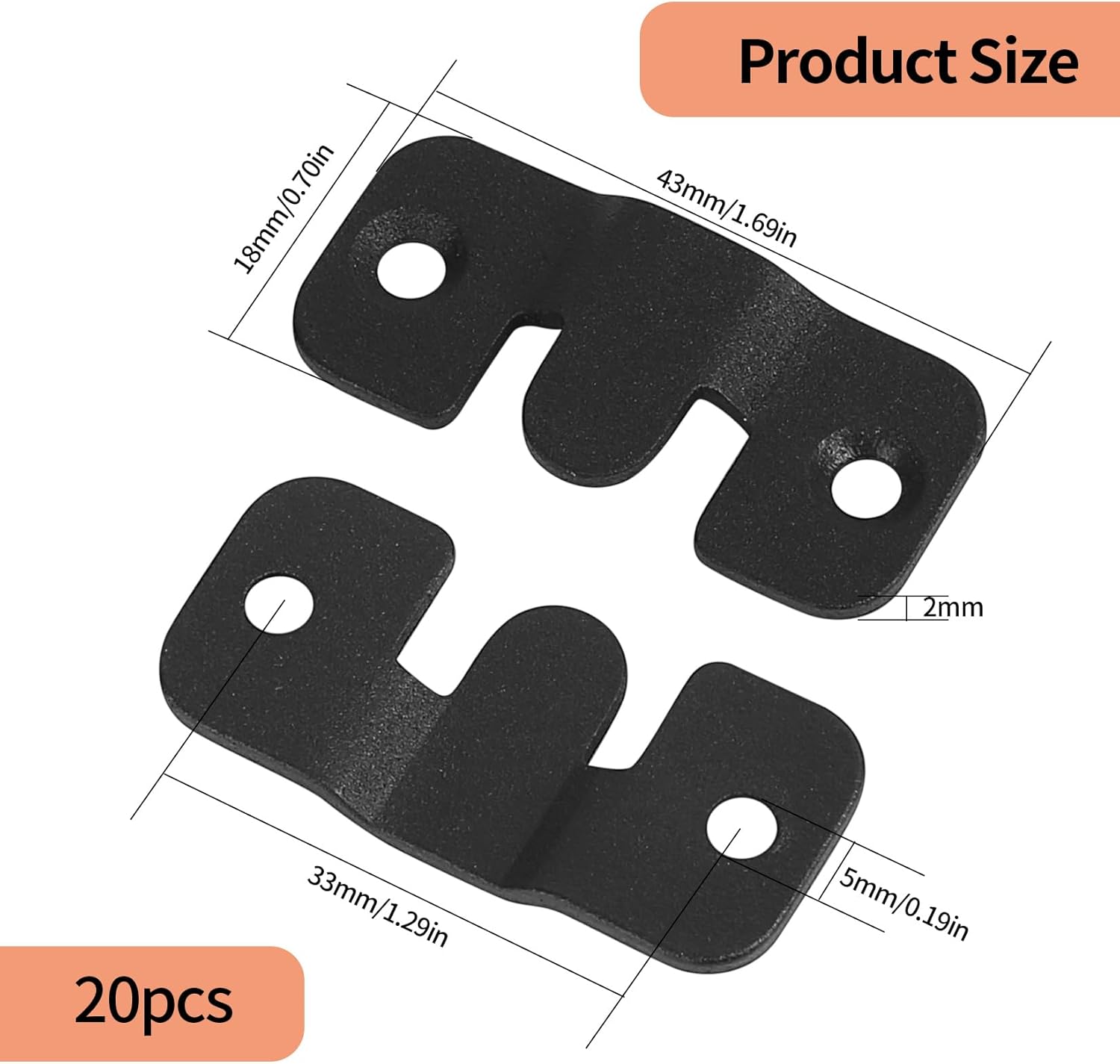 LOT DE 20 Supports Joints D'angle En Acier Inoxydable Support Durable