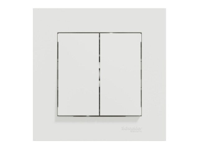 Double interrupteur va-et-vient complet Miluz, SCHNEIDER ELECTRIC, blanc