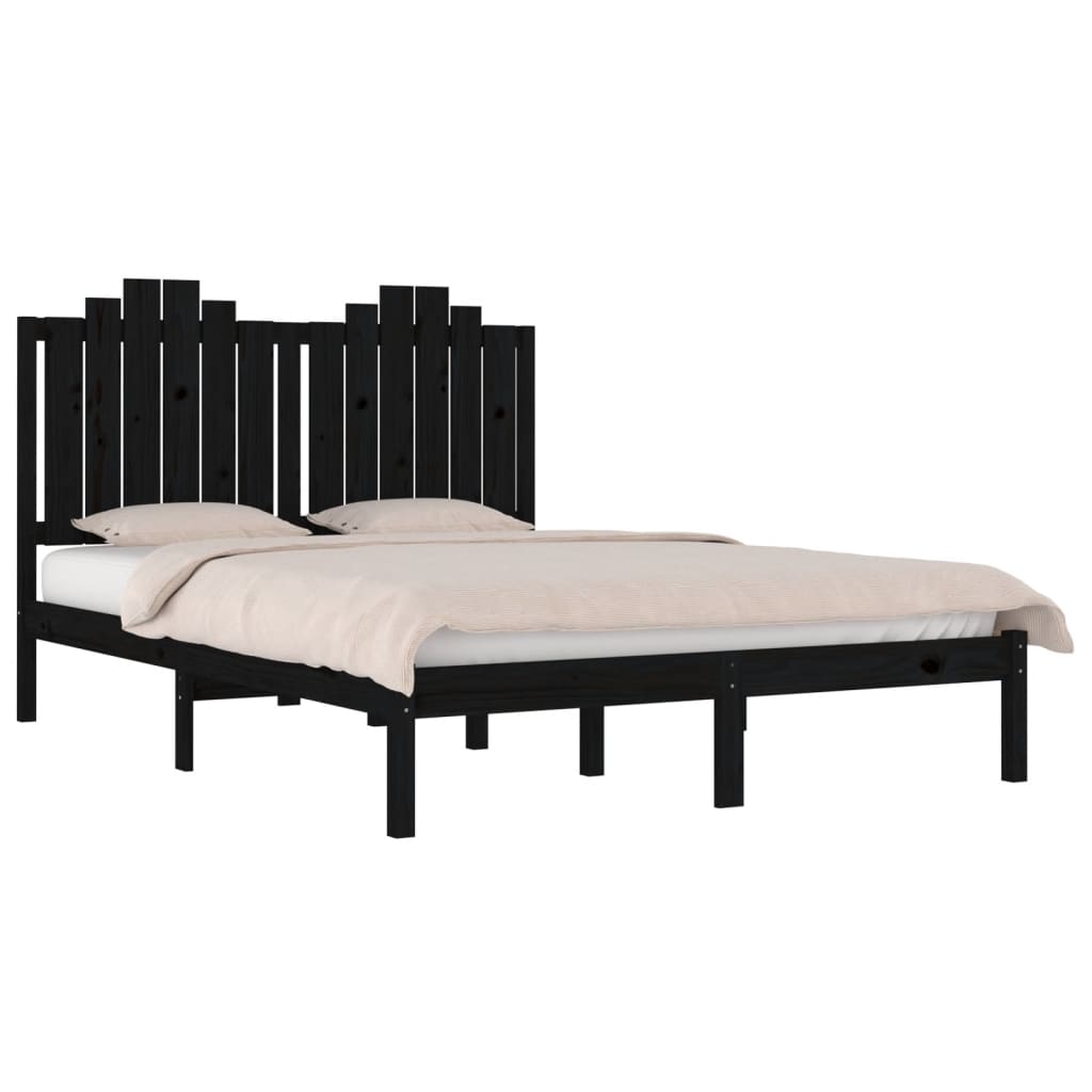 Acacia Aurora Wooden Bed with Headboard, Queen Size Bed Frame, 800lbs Capacity Wood Bed Compatible with All Mattress Types, Non-Slip & Noise-Free, Wood Slats Support, Easy Assembly, Walnut