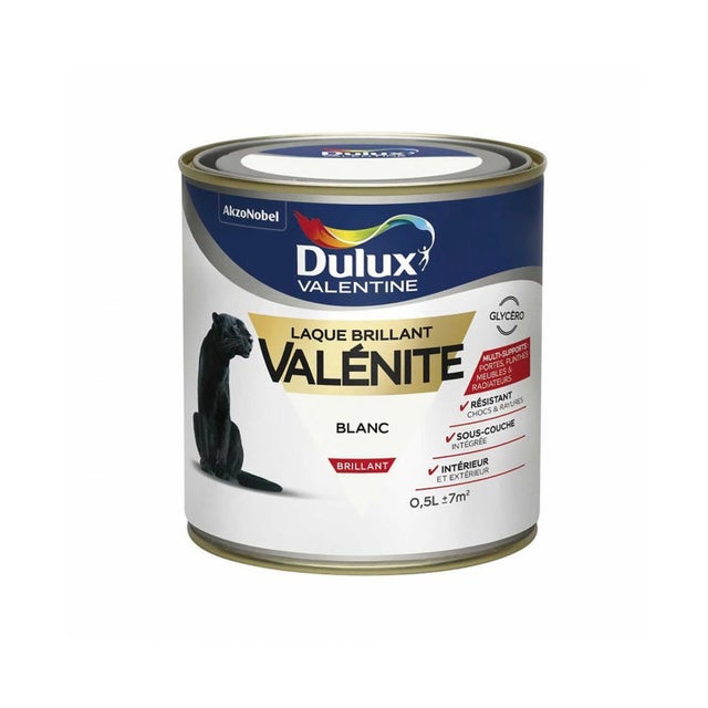 Laque Valénite - brillant - 0,5L DULUX VALENTINE - Ton: Blanc