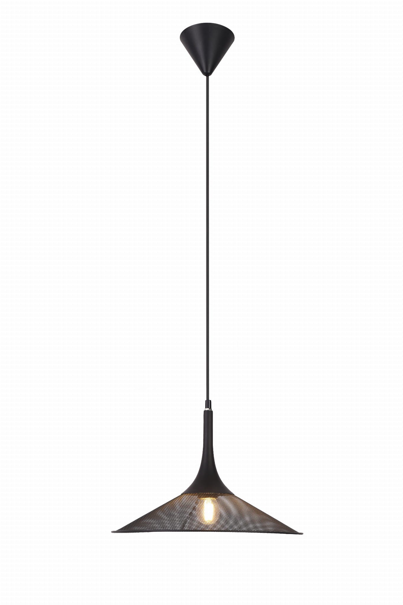 Lampa sufitowa wisząca Kiruna czarna 1xE27x40W wym: 110 x 36 x 36 cm metal Candellux