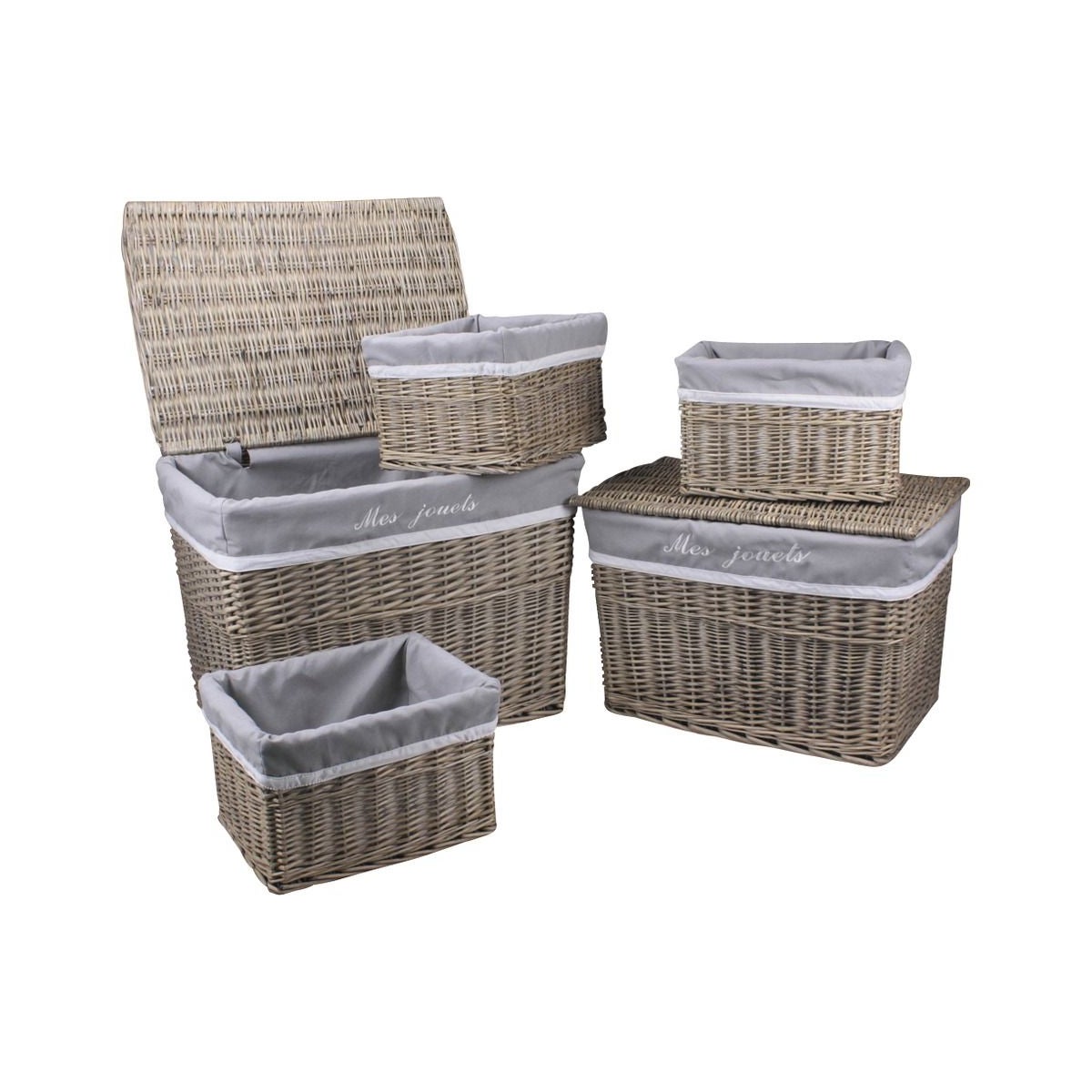 Set 3 Cestini In Vimini Intrecciati A Mano - Rattan Naturale Per Pane, Frutta, Snack E Organizer Cucina - Marrone - 5