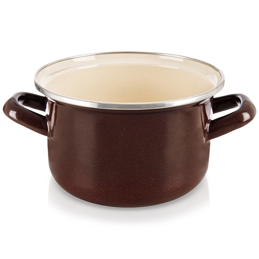Garnek emaliowany BROWN 16 cm, 1,4 l