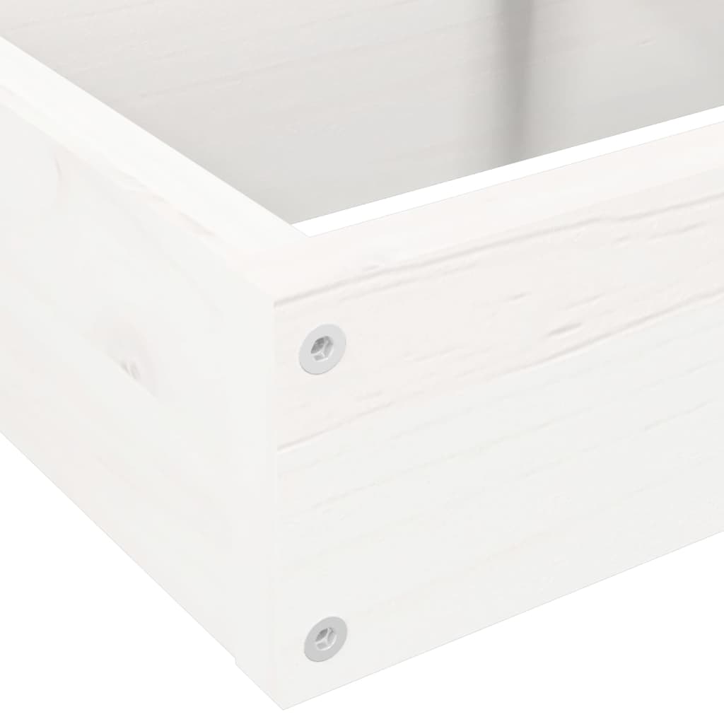 vidaXL Jardinière 4 niveaux 80,5x79x36 cm blanc bois de pin massif - 6