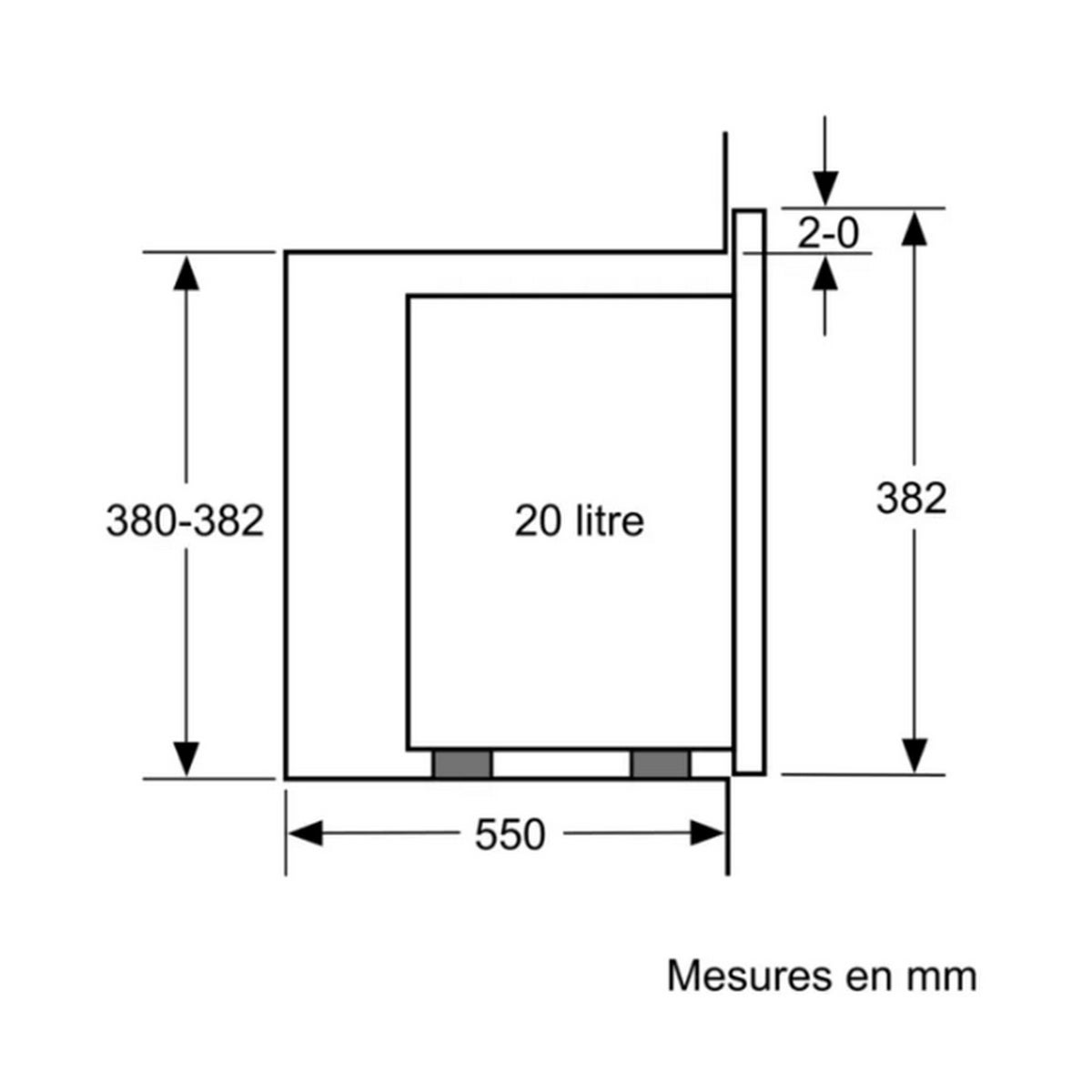 Four à micro-ondes encastrable Bosch Serie 4 BFL523MS0 20 L 800 W Acier inoxydable noir - 5
