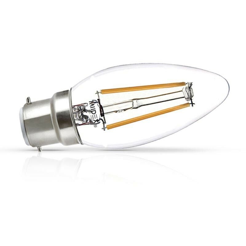 Lampadina LED a filamento COB B22 4W, effetto fiamma, Miidex Lighting ...