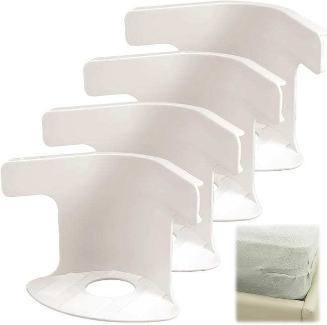 4 Pièces Attaches De Draps - Supports Anti-Dérapants Pour Housse De Matelas, Sangles Serrées Pour Lit Simple Queen King