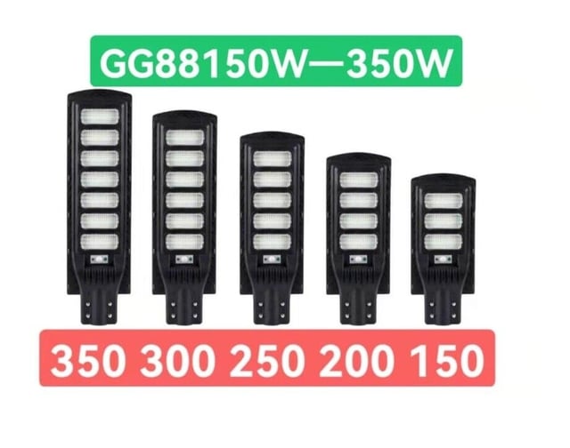 LAMPIONE STRADALE LED 150w PANNELLO SOLARE FOTOVOLTAICO FARO