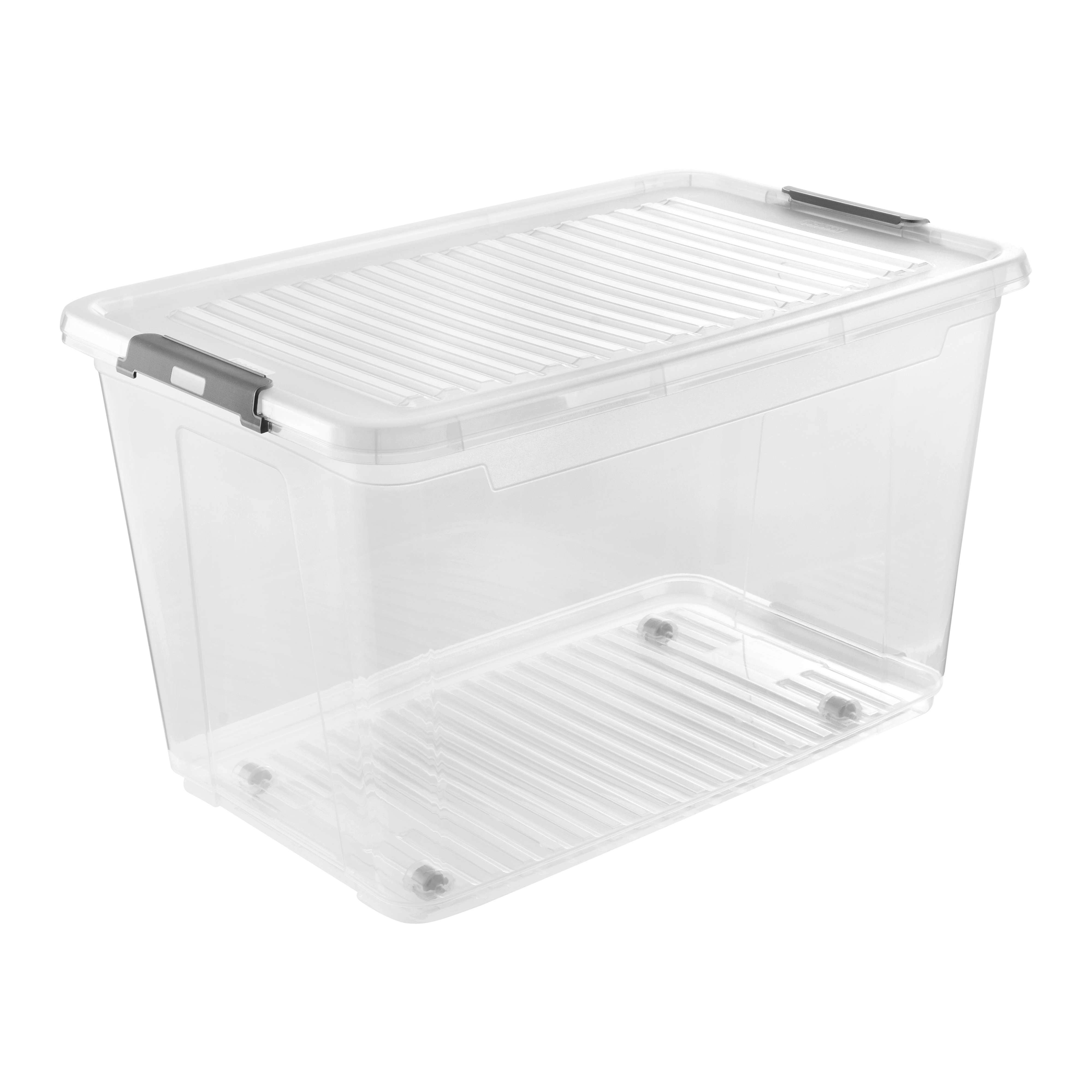 Boite avec couvercle clips et roulettes 37 ou 56 litres - 56 Litres - 7