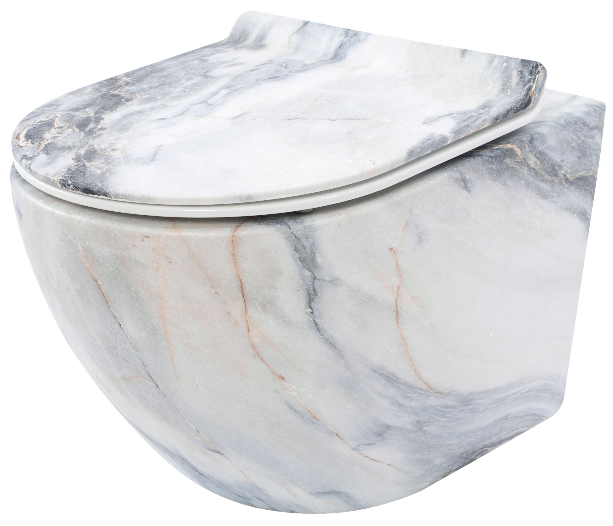 Misa Wc Podwieszana Rea Carlos Duroplast/Slim/Zm Granit Matt Szary 49,5 X 37