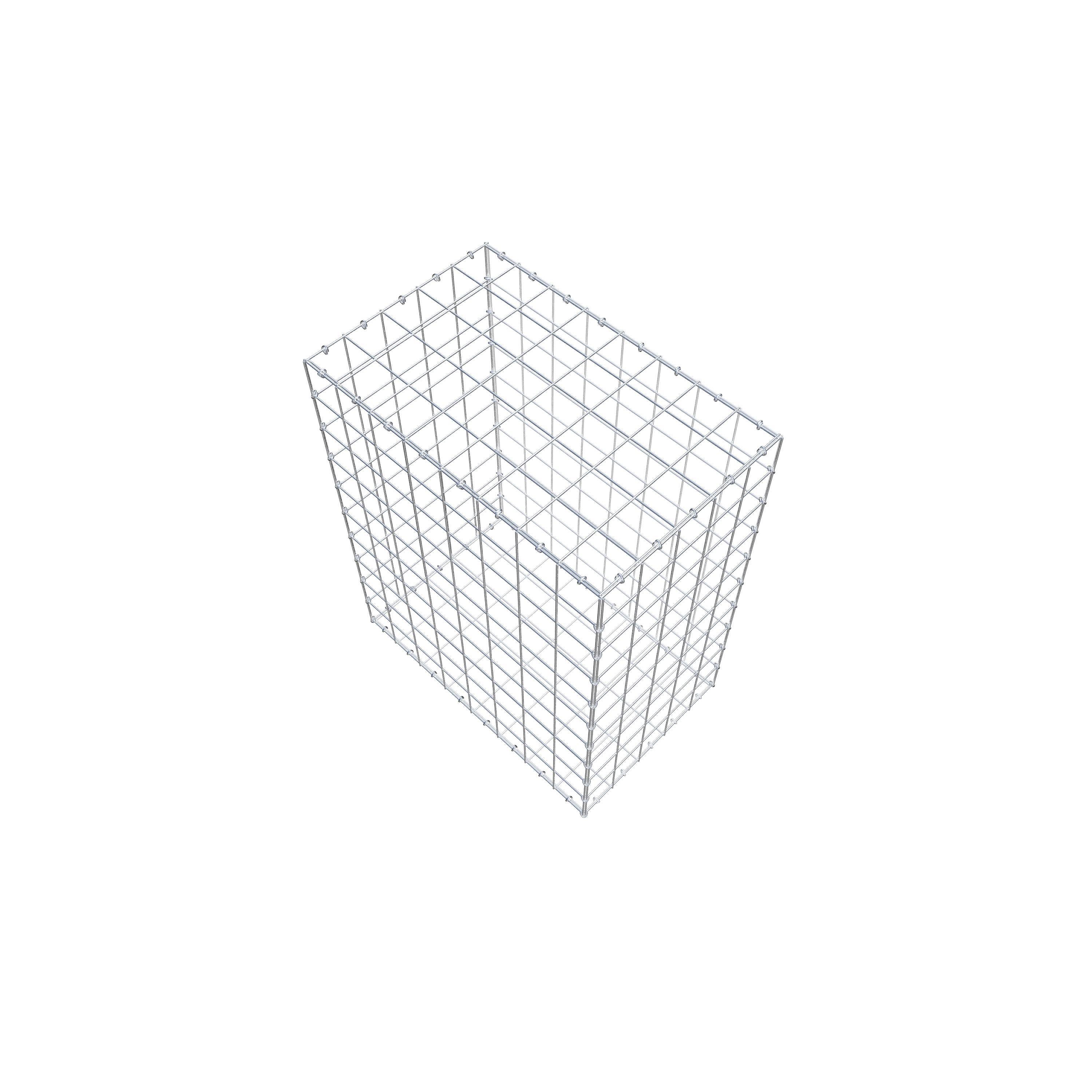 Gavión de acero galvanizado 100x80x50cm (LxAxP), malla 10 x 10cm, Anillo en C, jaula metálica para muro o jardín - 7