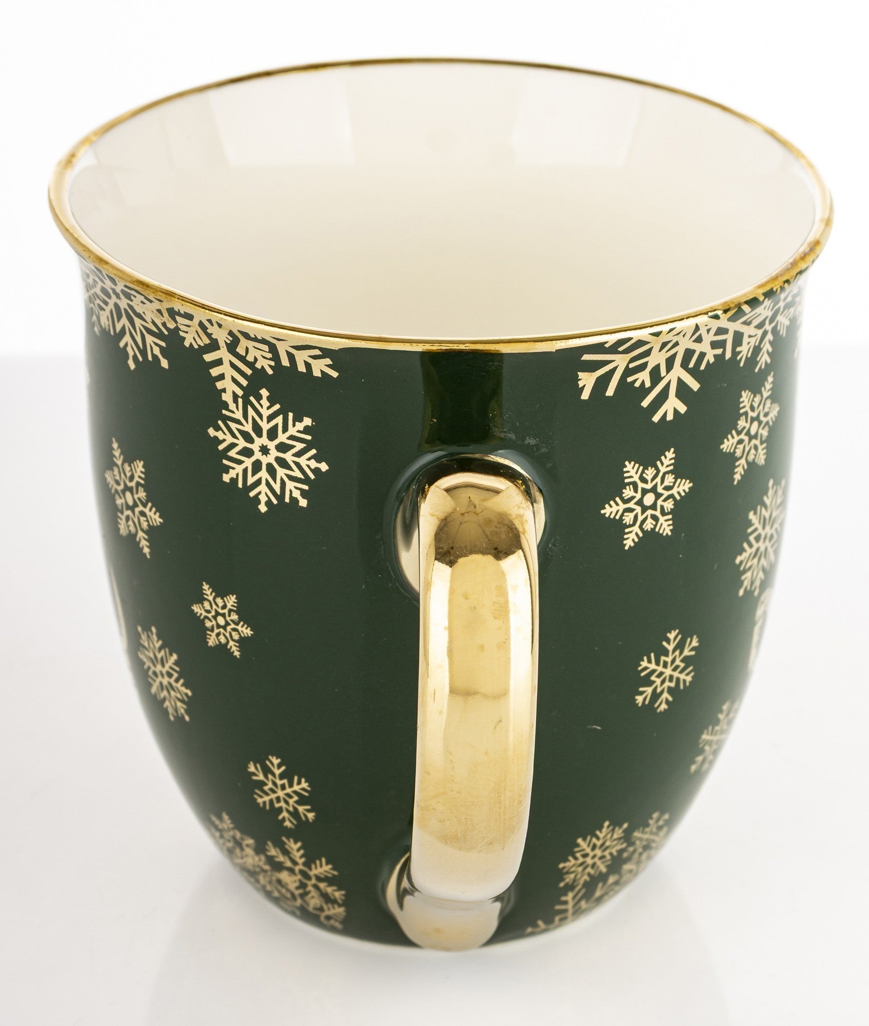 Kubek porcelanowy 11x15x11,5 cm IRMINA 560 ml zielony - 3